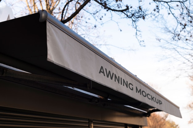 Awning  mockup outdoors