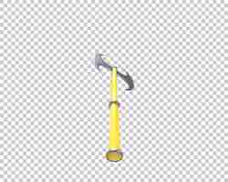 PSD axe isolated on background 3d rendering illustration