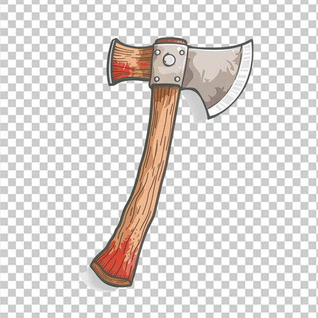 PSD axe isolated on transparent background