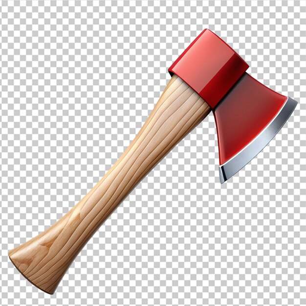 PSD axe red on transparent background