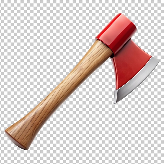 PSD axe red on transparent background