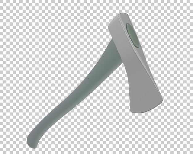 Axe on transparent background 3d rendering illustration
