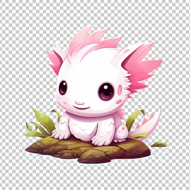 PSD axolotl mascot logo