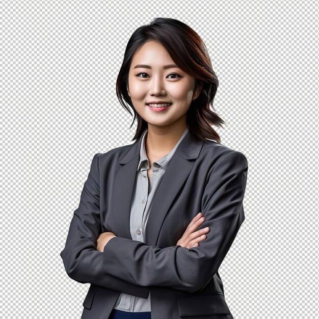 Aziatische vrouw real estate agent psd transparante witte isol