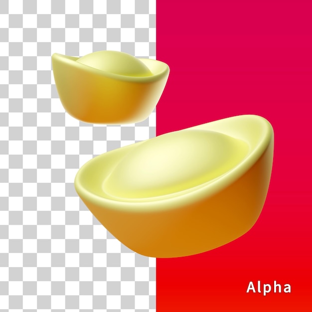 Azië goudstaaf 3d render