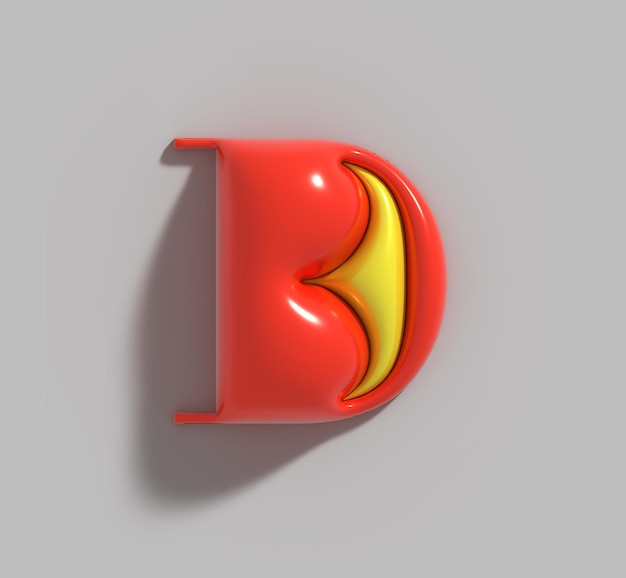 B branding identity corporate 3d render company letter logo