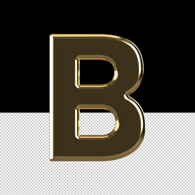 B Letter text effect oil