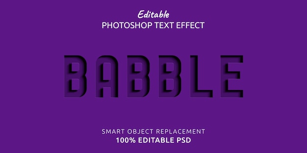 Babble Photoshop Text Effect