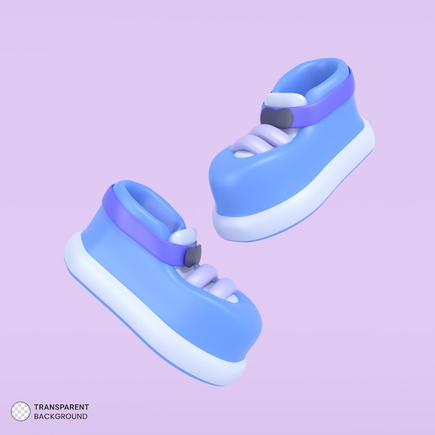 아기 신발 아이소메트릭 아이콘 격리 된 3d 그림