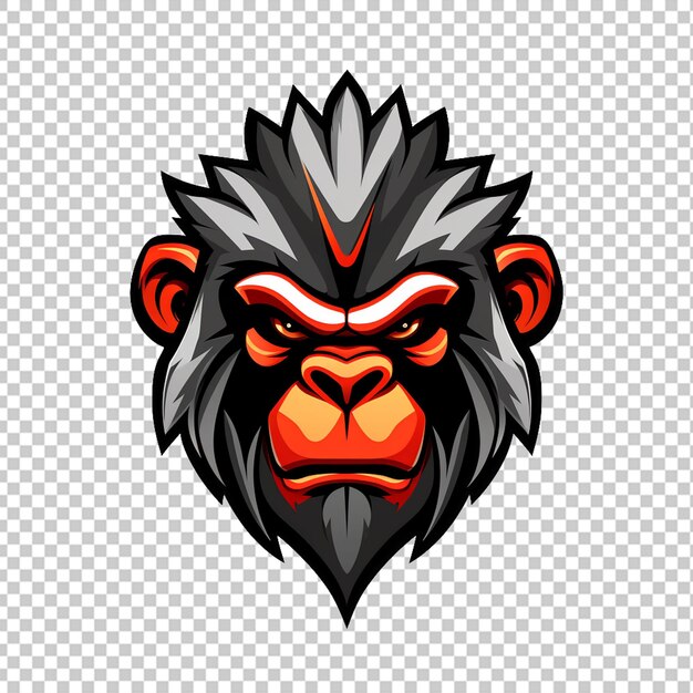 PSD baboon mascot logo