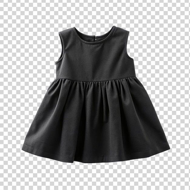 PSD baby black dress isolated on a transparent background