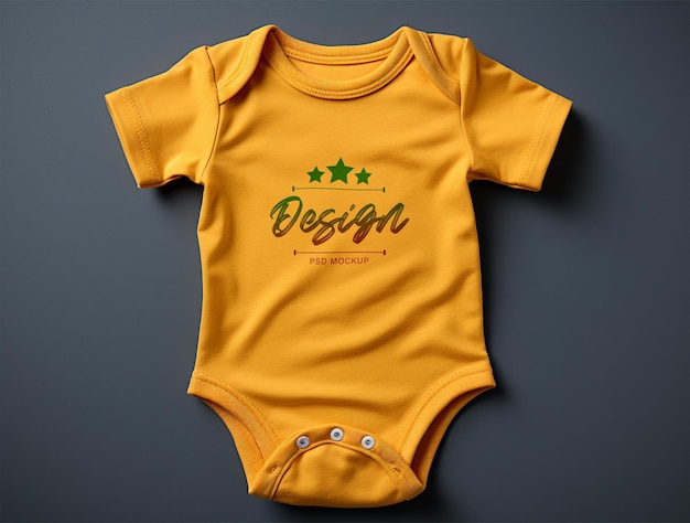 Baby bodysuit mock-up PSD