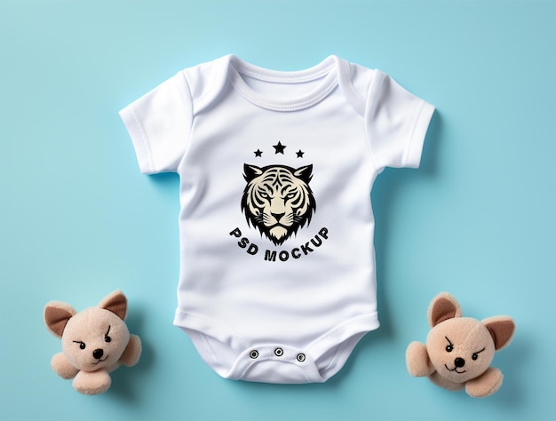 Baby bodysuit mock-up psd