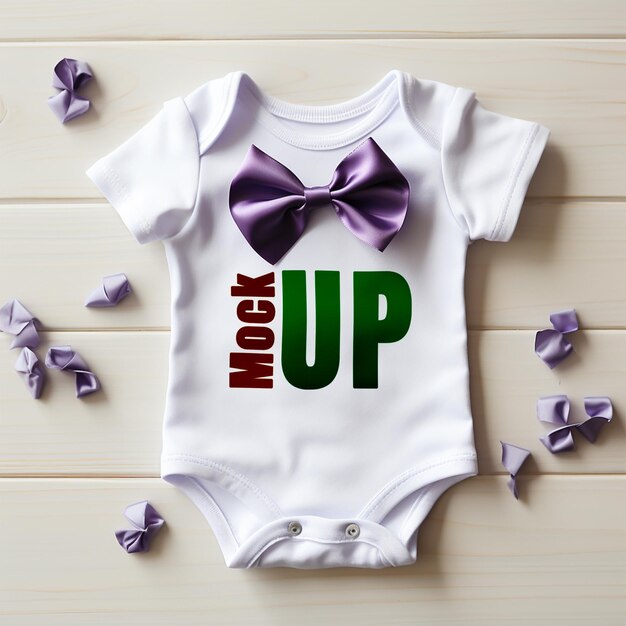 PSD baby bodysuit mockup psd