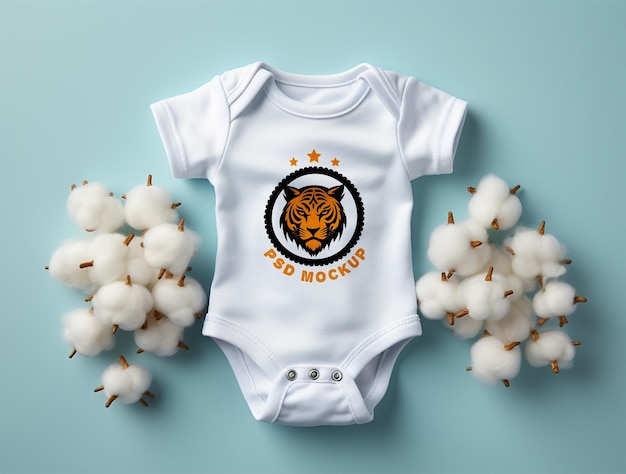 PSD baby bodysuit mockup psd