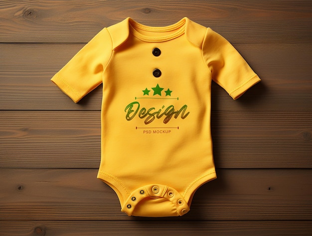 Baby bodysuit mockup psd