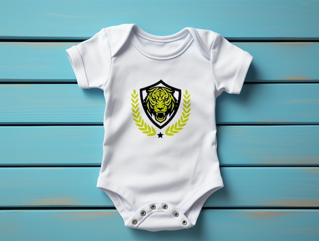 Baby bodysuit mockup psd