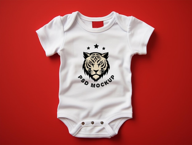 Baby bodysuit mockup PSD