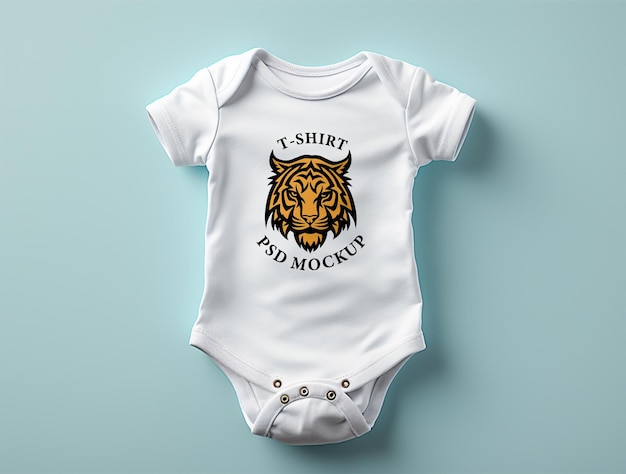 Baby bodysuit mockup psd