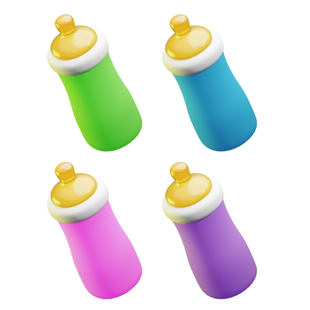 PSD baby bottle 3d