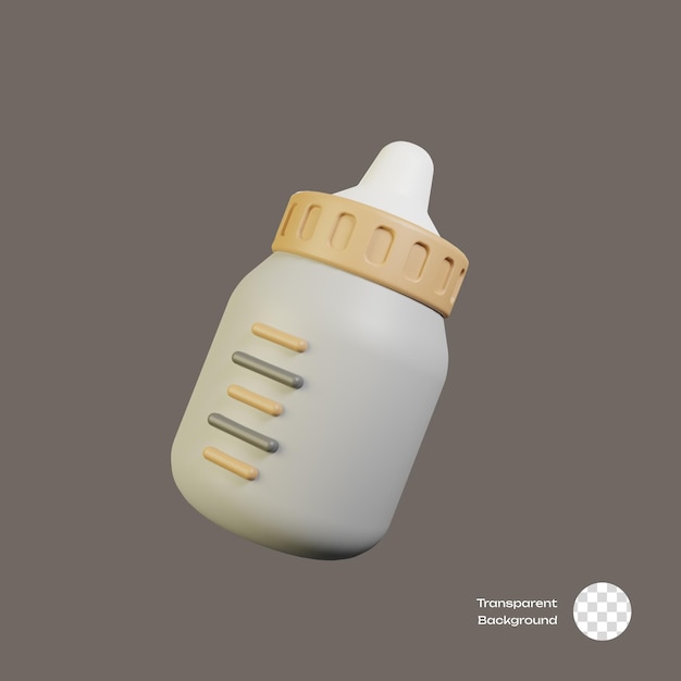 PSD baby bottle baby stuff 3d icon