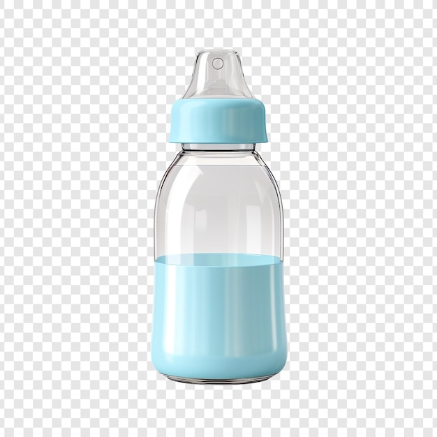 PSD baby bottle isolated on transparent background