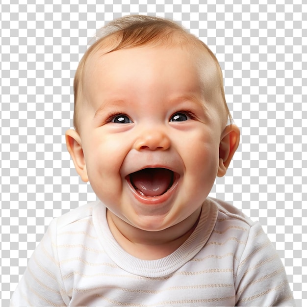 PSD baby boy happy emotion isolated on transparent background