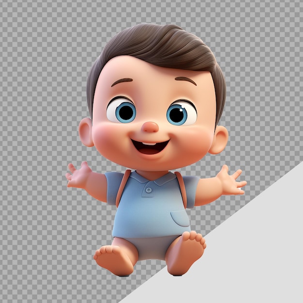 Baby boy png isolated on transparent background