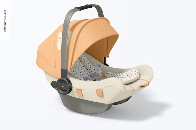 PSD baby car seat mockup, right view