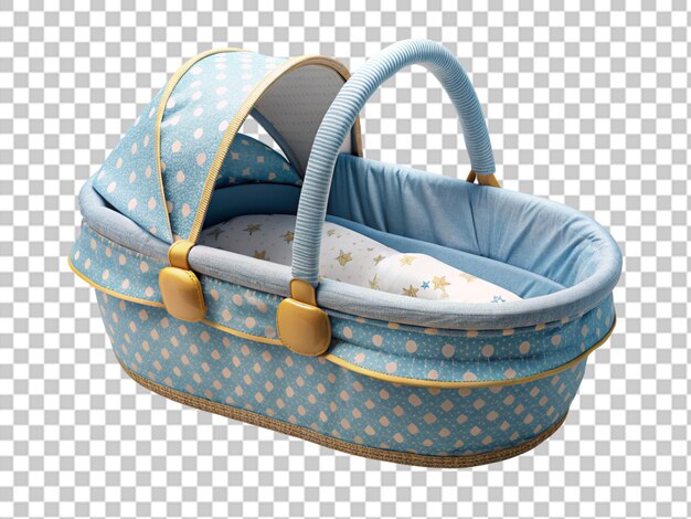 PSD baby carrycot isolated