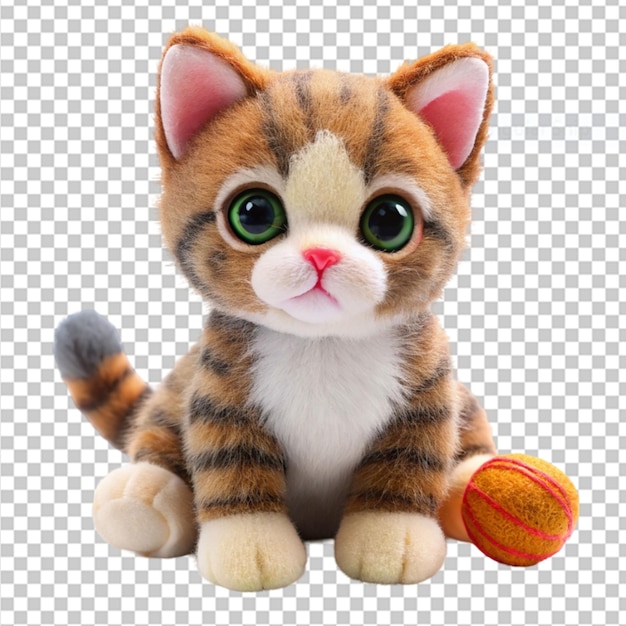 PSD the baby cat toy on transparent background