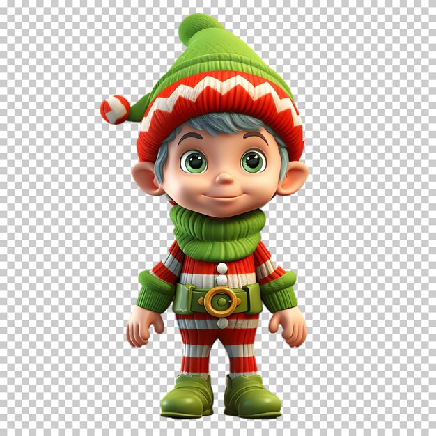 PSD Детский рождественский персонаж изолирован на прозрачном фоне