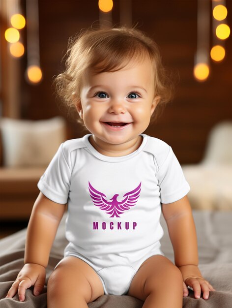 Baby cloth shirt mockup psd