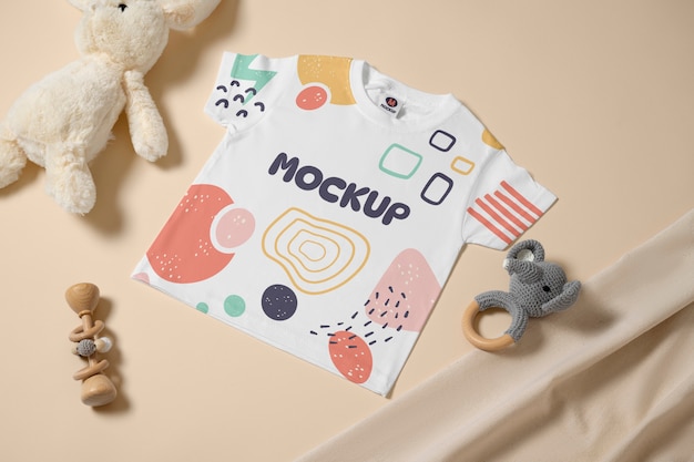 PSD baby clothing mockup design