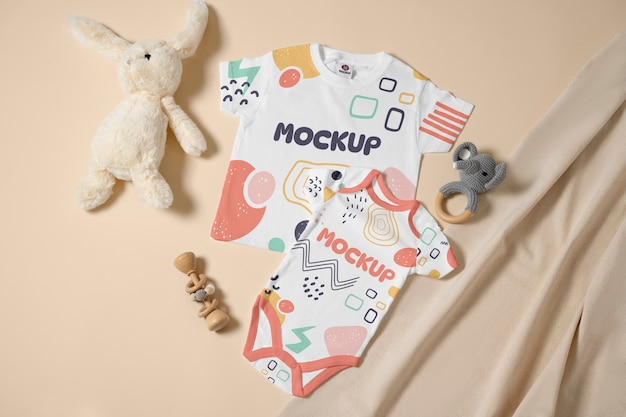 Baby clothing mockup design