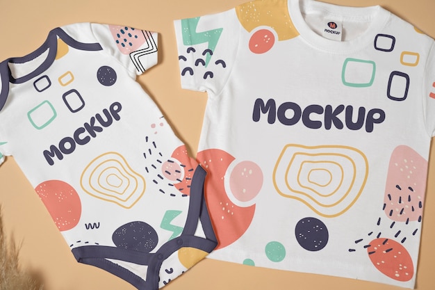 PSD baby clothing mockup design