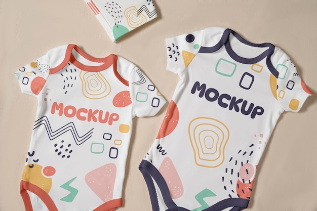 Baby clothing mockup design