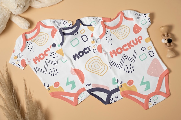baby clothing mockup design