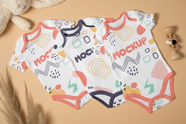 Baby clothing mockup design