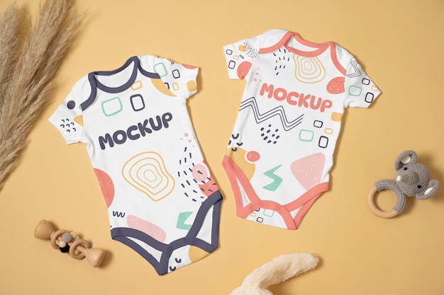 Baby clothing mockup design