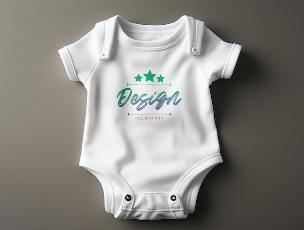 Baby cute bodysuit mockup PSD