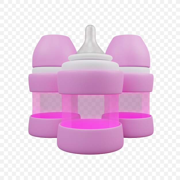 Baby feeder bottle icon isolated 3d render illustration