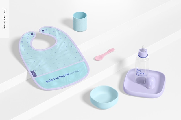 baby feeding kit mockup