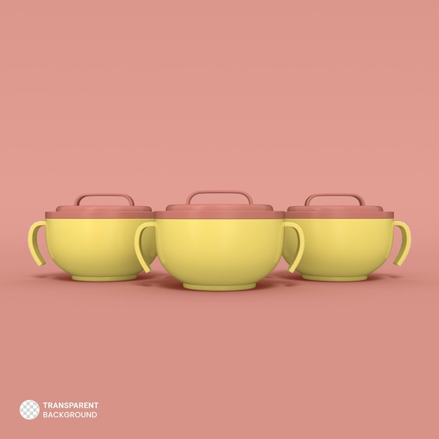 Baby food container icon isolated 3d render illustration