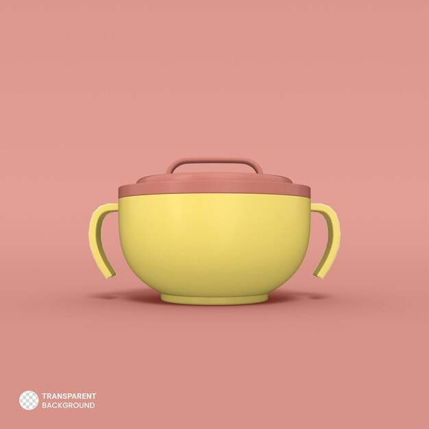 PSD baby food container icon isolated 3d render illustration