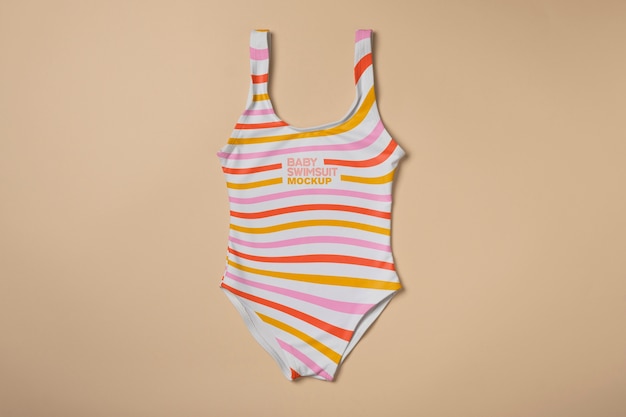 Baby girl swimsuit mockup design