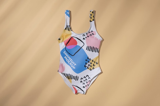 PSD baby girl swimsuit mockup design