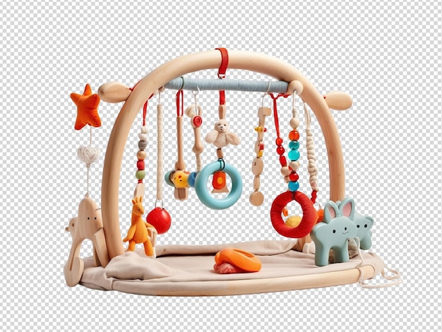 PSD baby gym with hanging toy png transparent