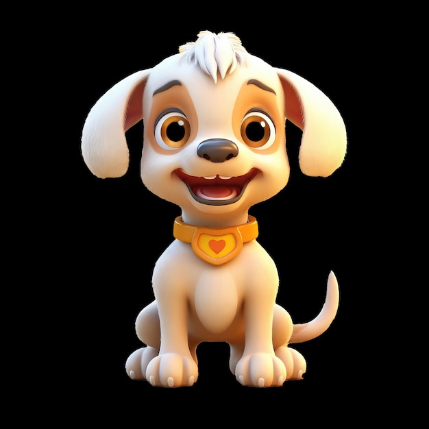 Baby hond schattige kawaii hond ai gegenereerde afbeelding schattige cartoon illustratie