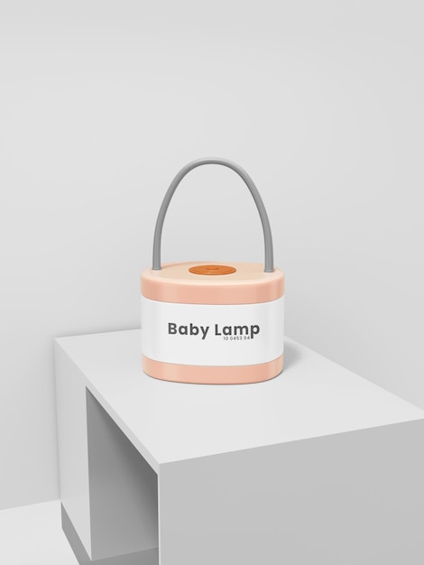 Mockup di branding della lampada per bambini